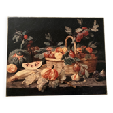 Petit tableau nature morte sur fond noir