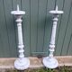 Pair of antique wooden candlesticks/candlesticks