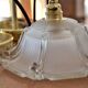 Deux suspensions en verre art deco forme pagode