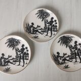 Coffee service African porcelain décor from Limoges