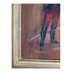 Antique Oil Wood Panel Framed Officer General Staff Hussar Signed 19th Century