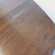 Vintage brutalist hexagonal dining table made of oak from the 1950s.