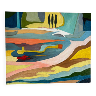 Abstract landscape of the 20th century
