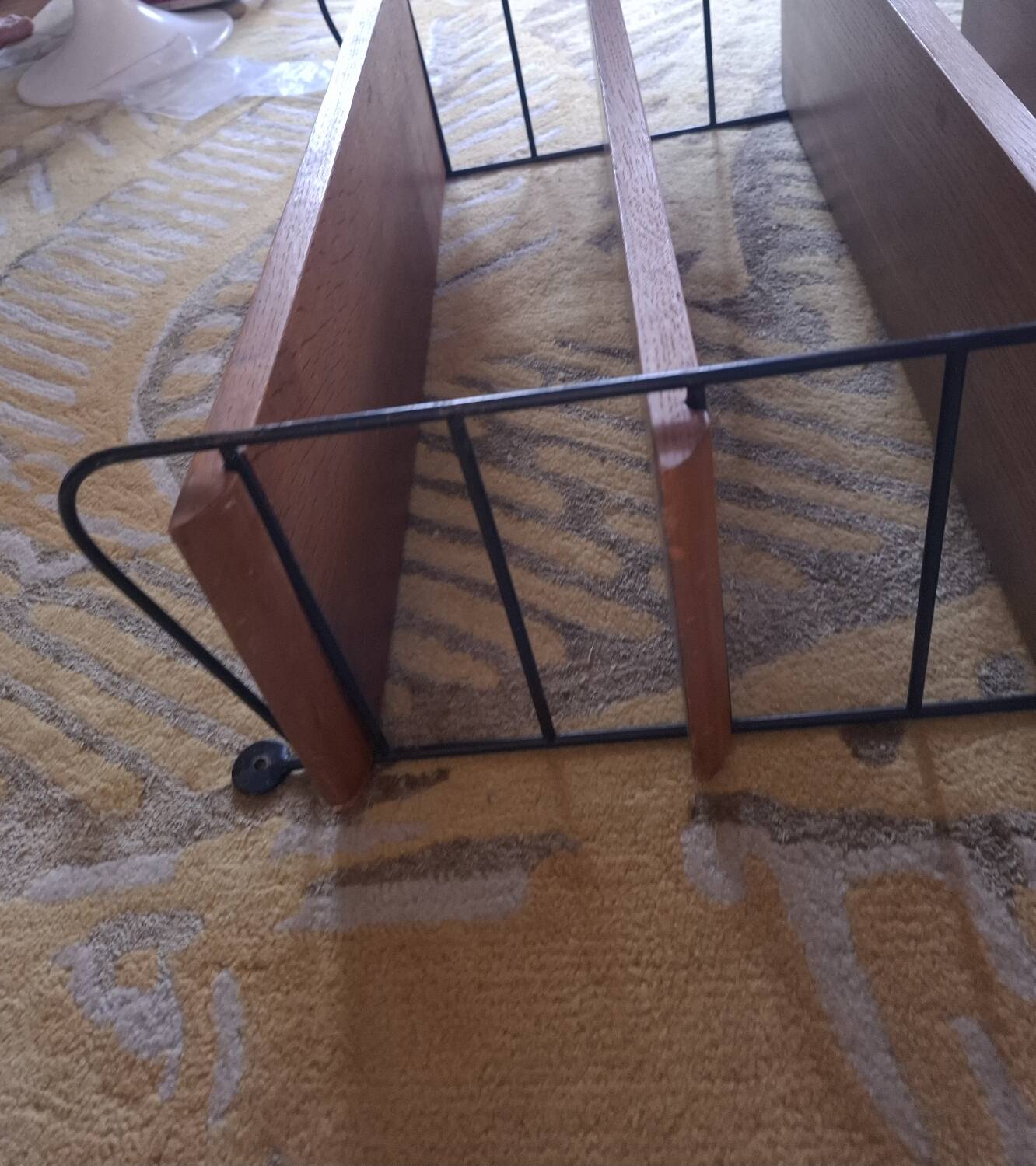 String shelves wood and metal