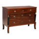 Commode ancienne en noyer 3 tiroirs, Italie XIXe siècle