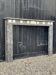 Louis XVI style fireplace in grey Saint Anne and white Carrara marble
