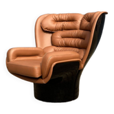Joe Colombo Elda Longhi chair in cognac leather in new condition!
