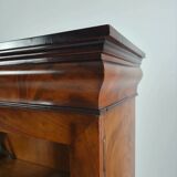 Magnifique bibliothèque Biedermeier du XIXe siècle – noyer, verre ancien d'origine