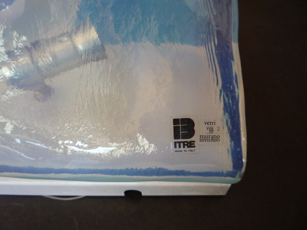 Paire d'appliques en verre opalescent par Carlo Nason