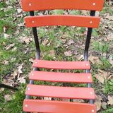 Vintage bistro metal chairs