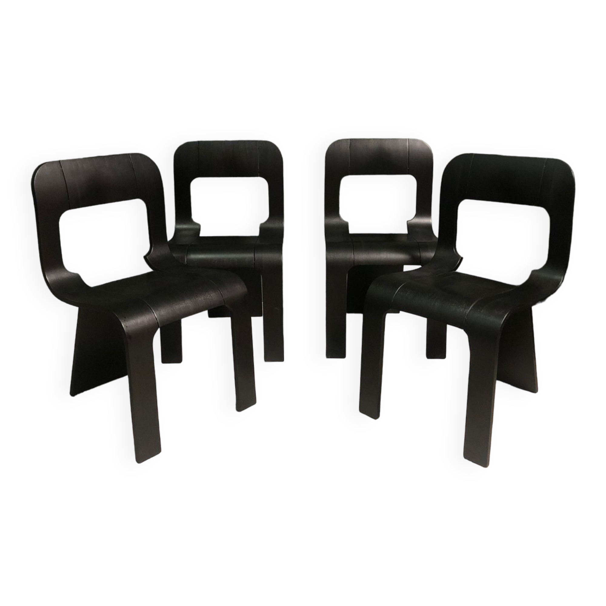 Set de 4 chaises par Gigi Sabadin années 1970