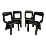 Set of 4 chairs by Gigi Sabadin 1970's