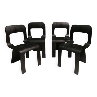 Set of 4 chairs by Gigi Sabadin 1970's
