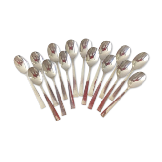 15 silver metal spoons - modern shape