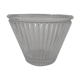 Flared jam jar with striated decoration