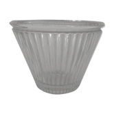 Flared jam jar with striated decoration
