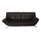 Smala Aubergine Leather Sofa - Pascal Mourgues for Ligne Roset