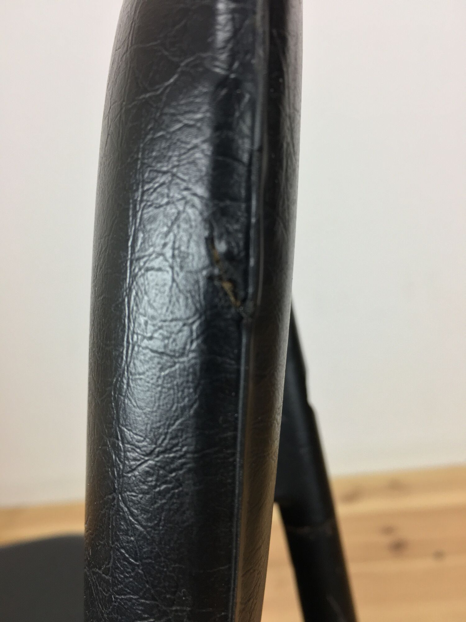 Airborne chair, Carolina Prefacto, 1950, metal and black skai