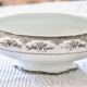 19th century vegetable dish, iron earth Onnaing, sepia, moss roses