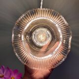 Vintage tulip pendant light in amber glass