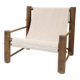 Solid wood armchair with adjustable backrest.