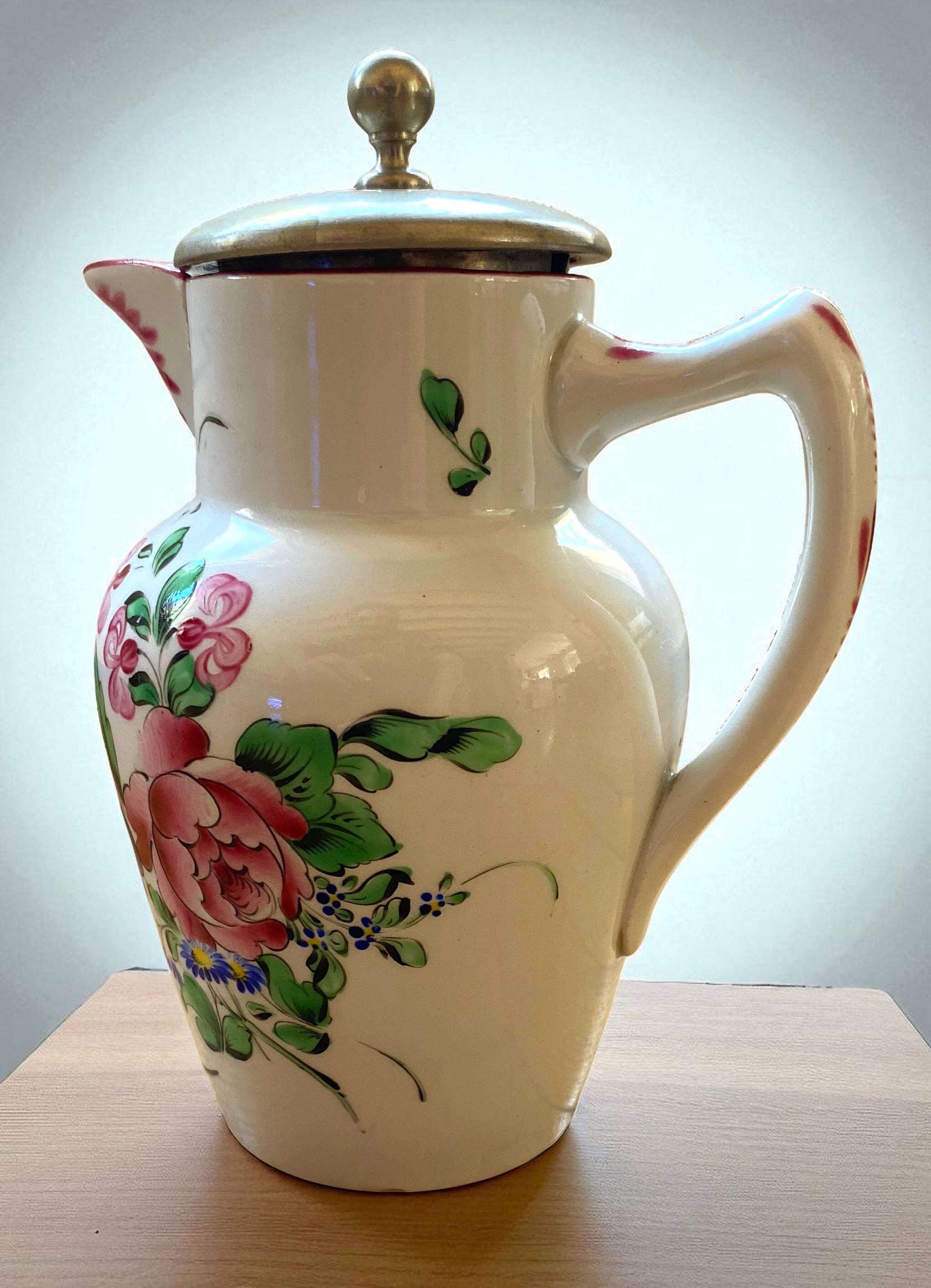 K&G Luneville France earthenware teapot