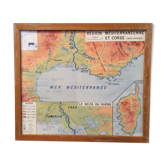School poster Corsica Mediterranean Region/ Central Massif 1960 vintage