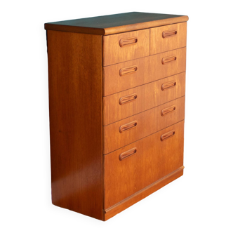 Retro Teak 1960s 2 Drawer Over 4 Chest Of Drawers By Meredew