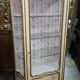 Louis XV / Rococo style display cabinet, painted wood in cream and gold tones.