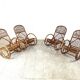 Rocking-chairs vintage en bambou, 1960, set de 4