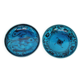2 Coupelles En Céramique Bleu Turquoise De Perse