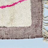 Handmade pure natural wool rug size 140 x 260 cm