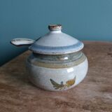 Small pot sugar and mustard bowl signed Atch, Chantal and Thierry Robert