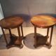 Pair of circular side tables.