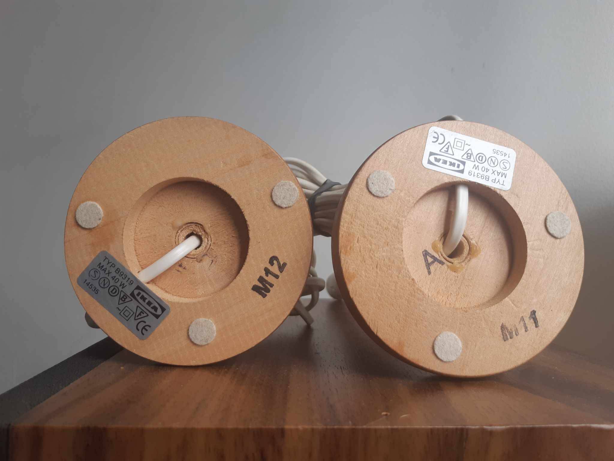 Vintage Ikea wooden lamp bases