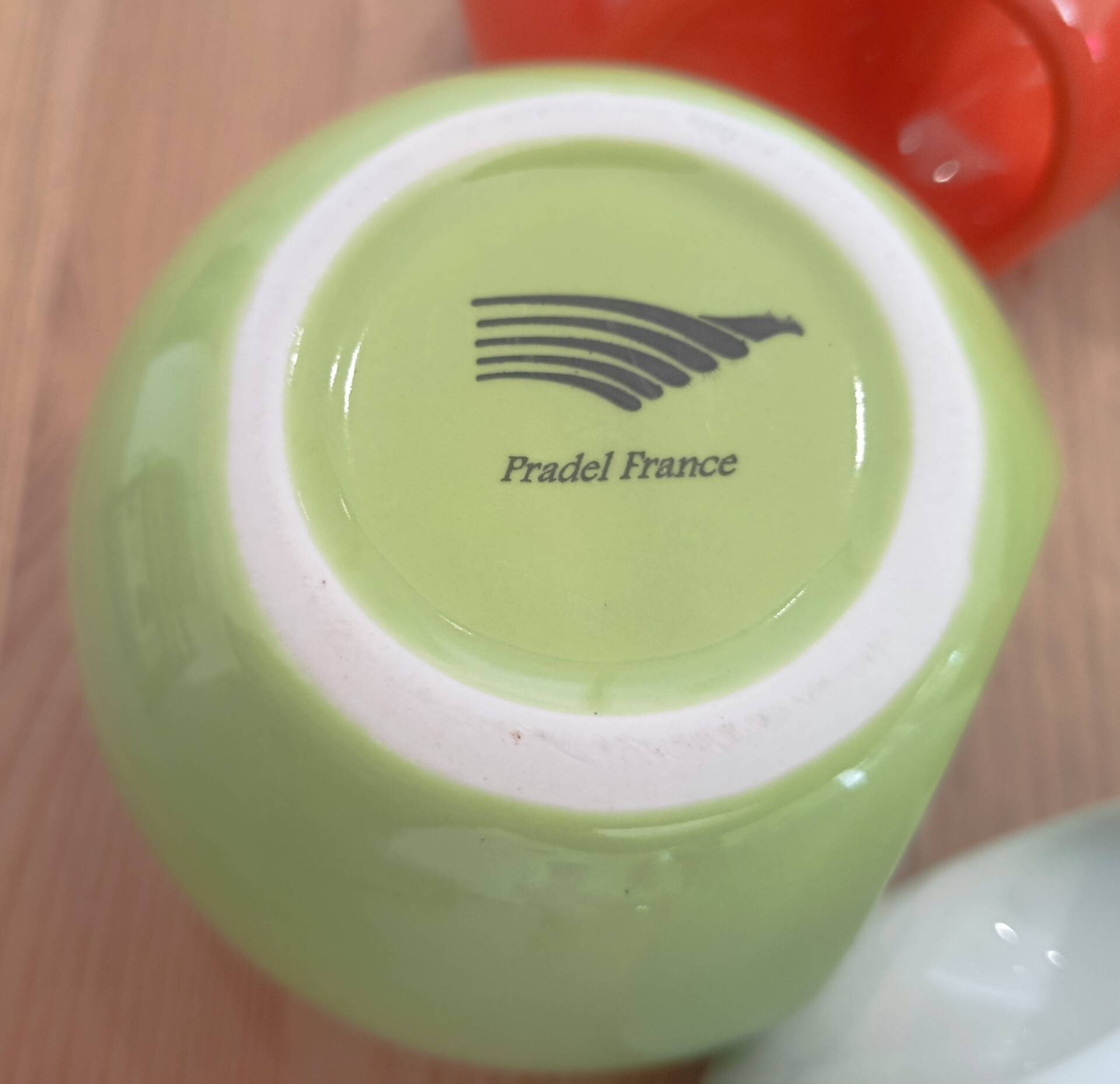Set of 6 large mugs Pradel France – retro pop / Space Age design – mu