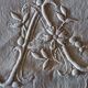 Linen drape with monogram AD