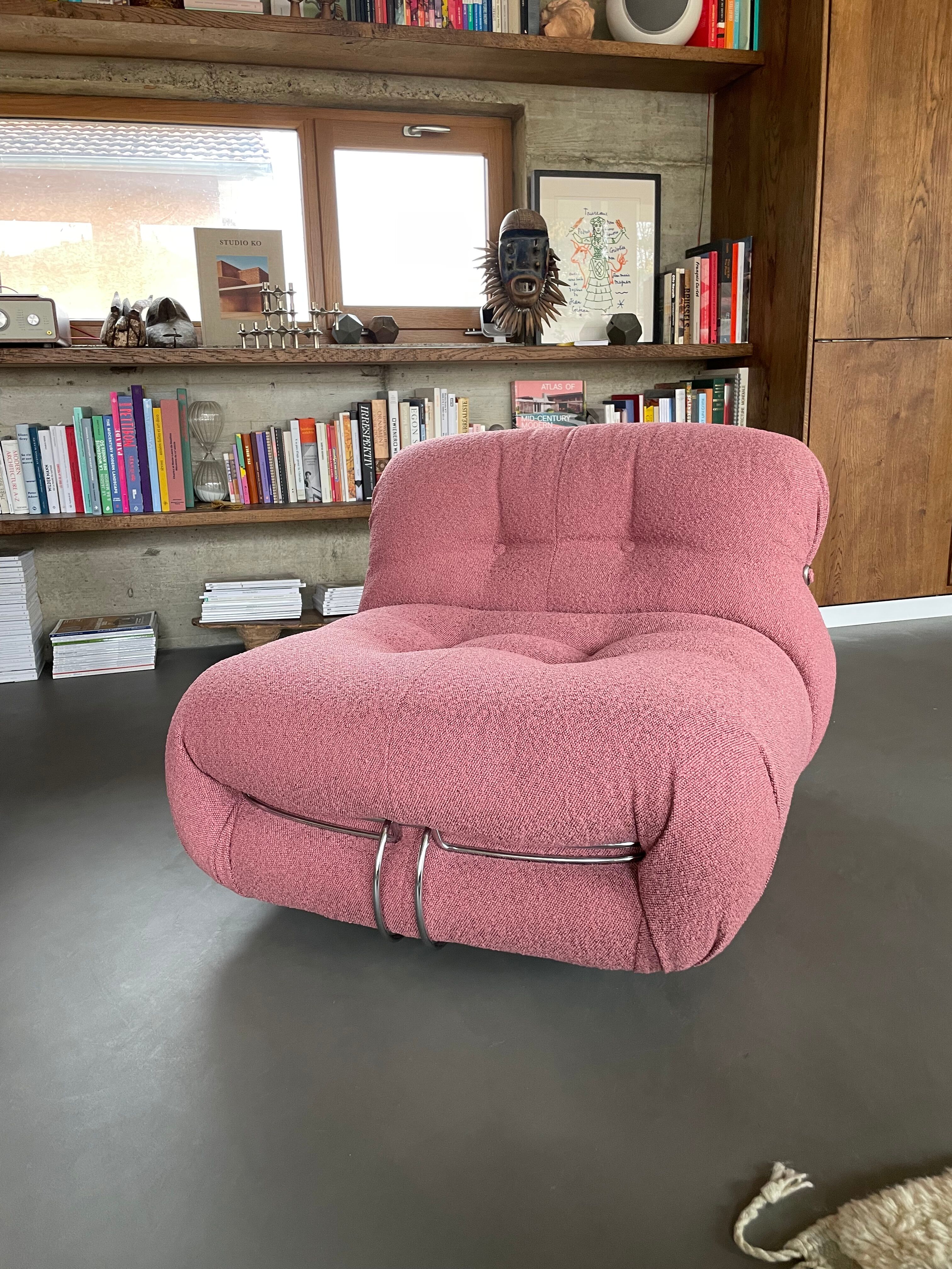 Armchair Soriana Afra and Tobia Scarpa 60s Cassina