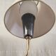 Double light wall sconces in gilded brass and gun barrel - 1950s/60s