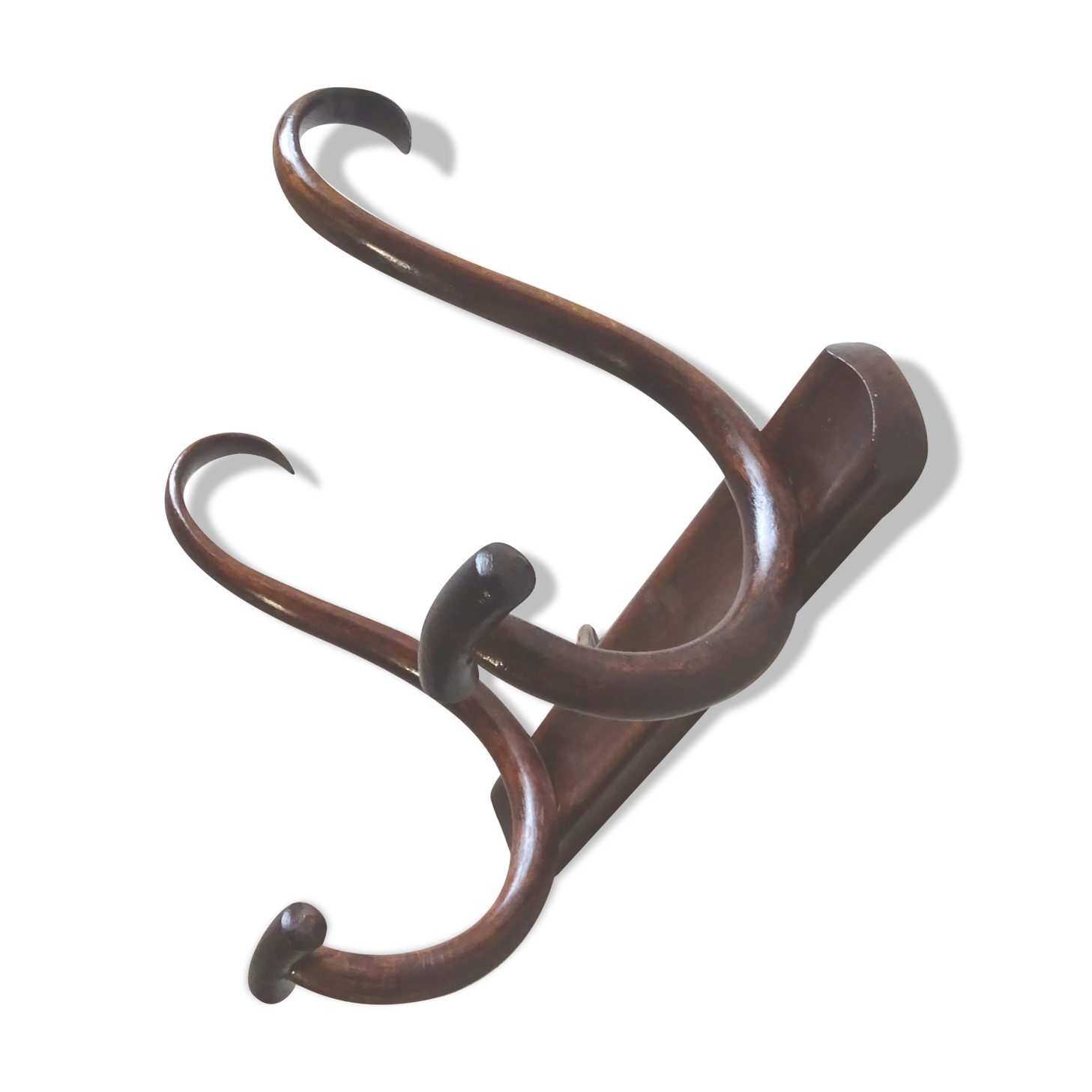 Double wall hook Curved wooden bistro 1930
