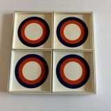 Set of 5 trays target Prisunic design 1960