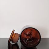 Pot a pharmacie ancien en verre roux