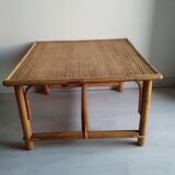 Table basse en rotin