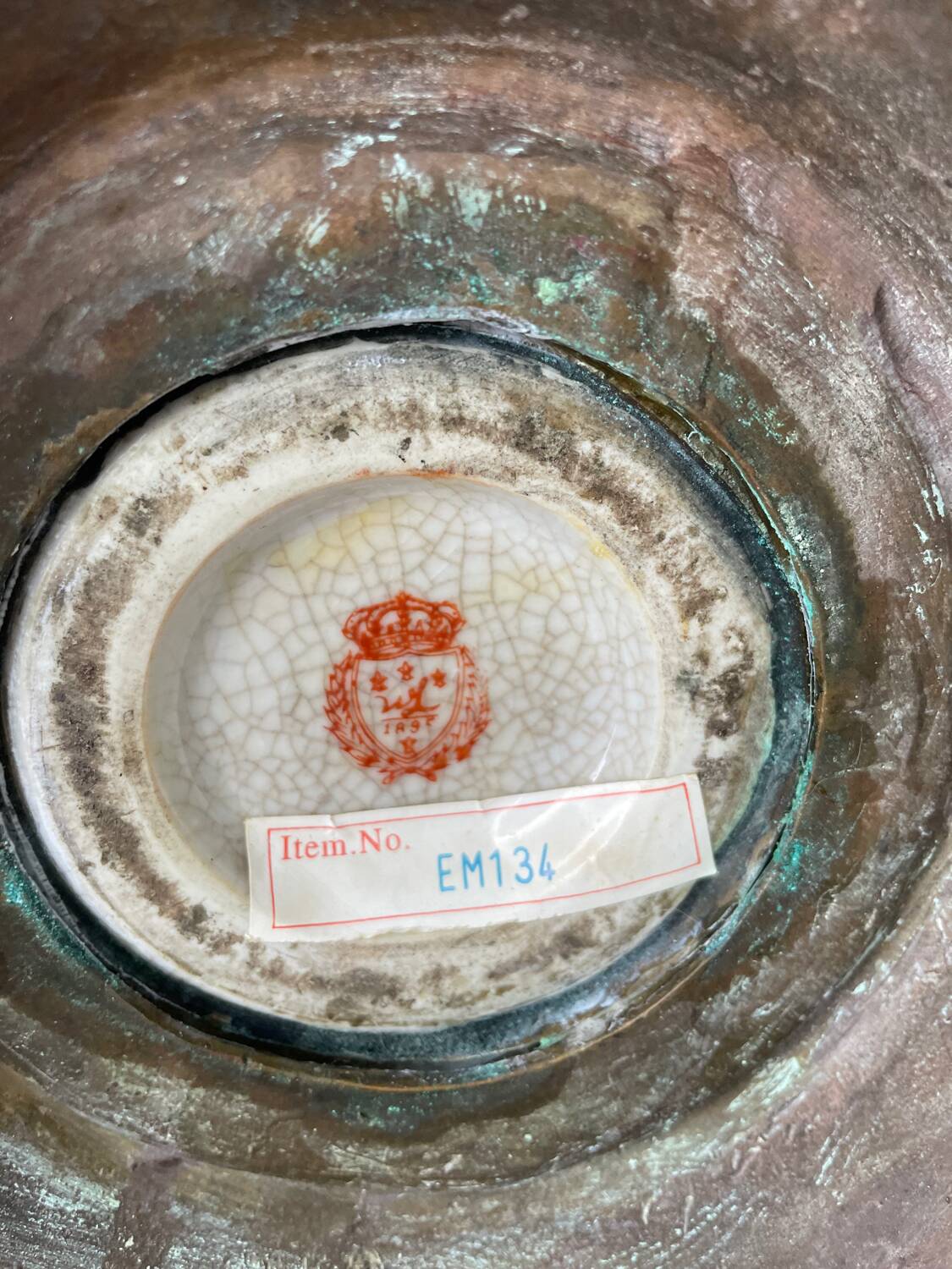 Porcelain and bronze vase