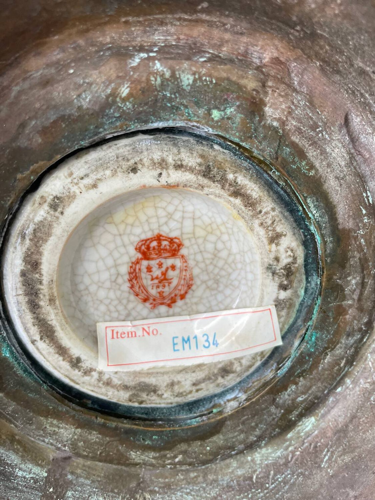 Porcelain and bronze vase