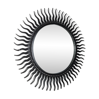 Miroir soleil métal 24x24cm