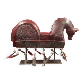 Stylized horse, vintage decoration, Ethnic art