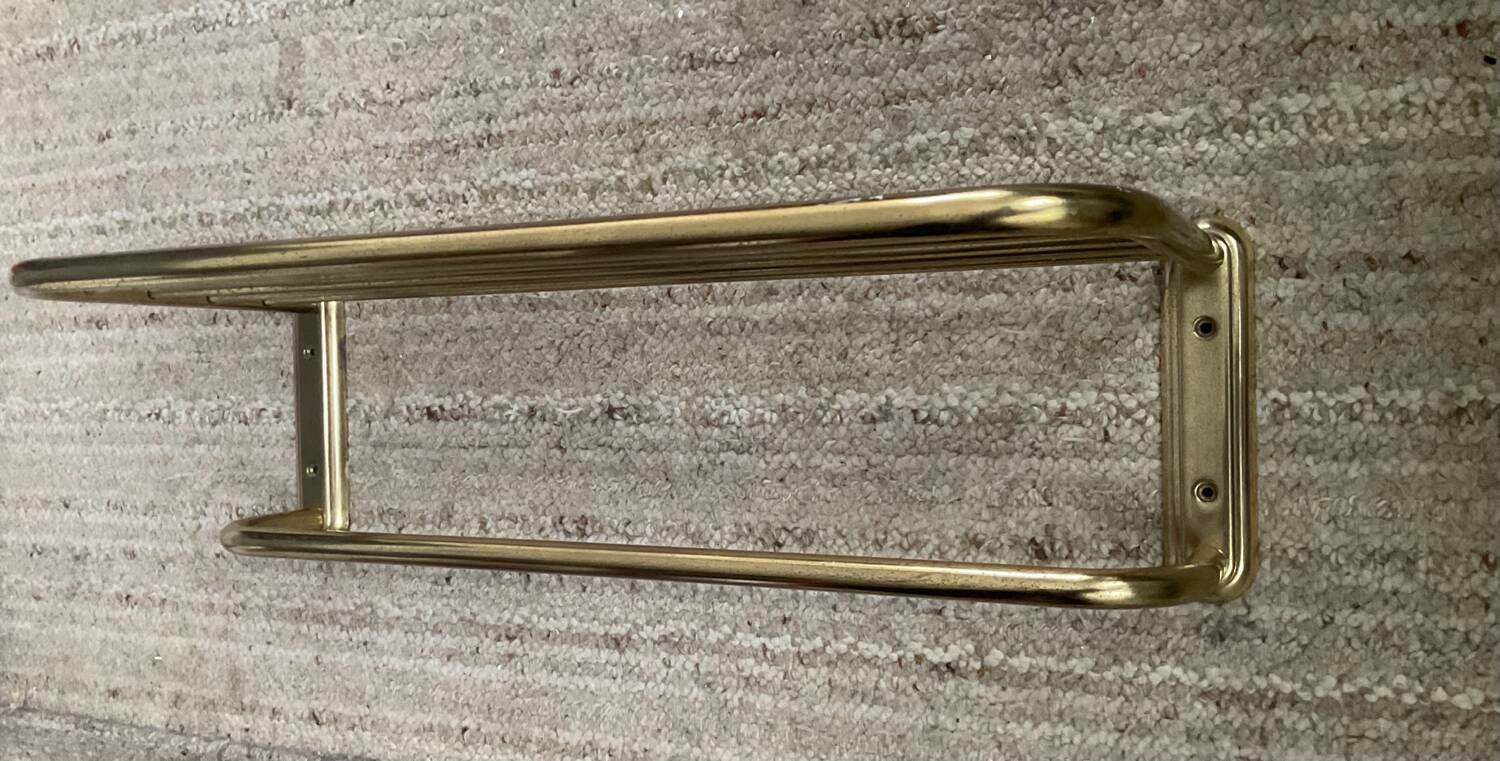 Vintage coat rack in gold metal