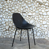 Black shell chair Pierre Guariche for Meurop 1960s