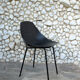 Black shell chair Pierre Guariche for Meurop 1960s
